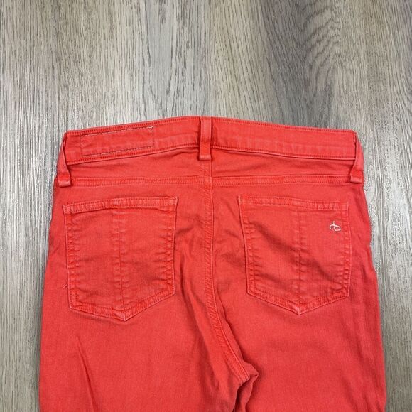 Rag & Bone Jeans Womens 26 Red Skinny Stretch Ankle Zip PFD Style W15270337 - Picture 7 of 11